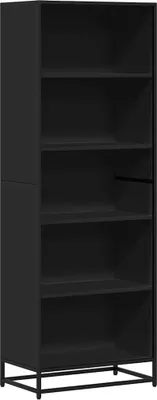 Obrázek produktu pro vidaXL Regál na knihy černý 60x35x170,5 cm Materiál na bázi dřeva