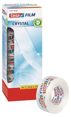 Image de Tesa Tesafilm Eco Crystal Ruban Adhésif Transparent 19mm x 10mt - Paquet de 10 Rouleaux