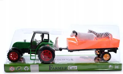 Produktbild von Traktor mit Anhänger Spielzeug Trecker Landmaschine für kleine Bauern Kinder Geschenk