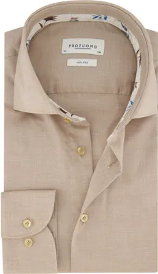 Produktbild von Baumwollhemd Profuomo beige Slim Fit