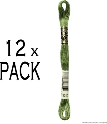 Immagine prodotto di 12x DMC Filo per ricamo Mouline Special 117mc -3347, 6 fili, 8m