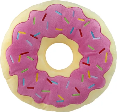 Produktbild von Donut Kissen - Plüsch Dekokissen Zierkissen rundes Kopfkissen Rosa 40 cm