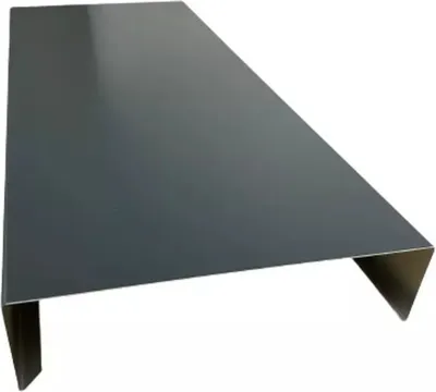 Produktbild von 1m Mauerabdeckung Alu anthrazit RAL 7016 Stärke 1,5 mm Zuschnitt 50 cm ( Skizze beachten )
