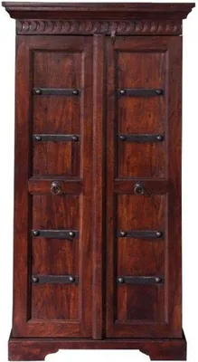 Produktbild von MASSIVMOEBEL24 Schrank Akazie 70x36x133 nougat lackiert OXFORD #518