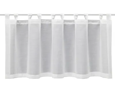 Produktbild von Scheibengardine Schlaufen Basic weiß 45x140 cm