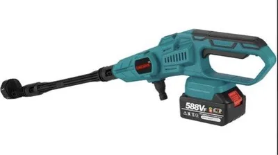 Obrázok produktu pre Elektrický vysokotlakový čistič – 2 akumulátory – ručný vysokotlakový čistič – 3 stupne – zelený – 3500 W – 200 barov