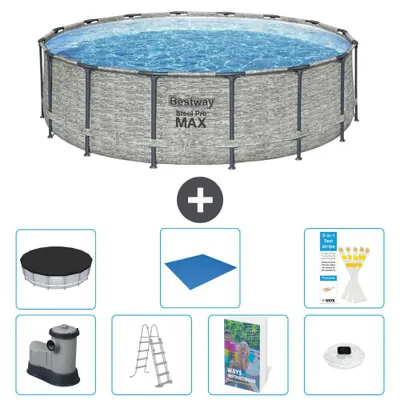 Obrázek produktu pro Bestway Steel Pro MAX, kruhový bazén - 488 x 122 cm - 6 dílů, model S596