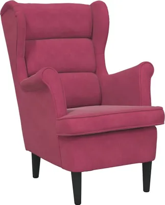 A studio shot of a single armchair.