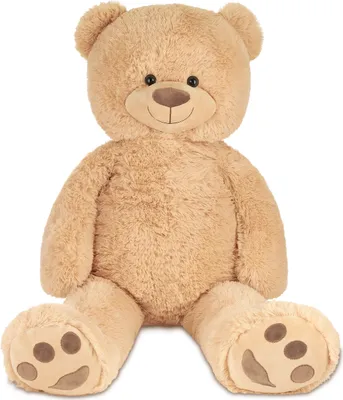 Produktbild von BRUBAKER XXL Teddybär 100 cm groß - Stofftier Teddy Plüschtier Kuscheltier, Beige