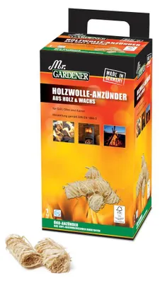 Produktbild von Mr. GARDENER Holzwolle-Anzünder, aus Holz und Wachs, 1 kg