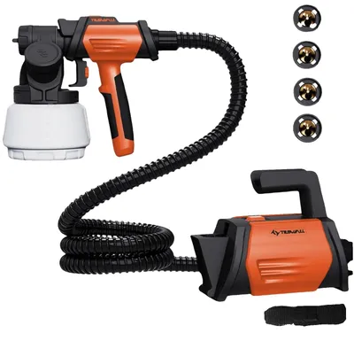 Image de Pulvérisateur de peinture, capacité de 1300 ml, 4 buses, couleur orange
