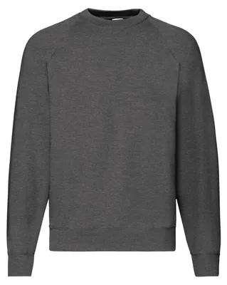Immagine prodotto di Fruit of the Loom - Maglione "Classic" da uomo con maniche raglan FK2837 (S) (grigio scuro)