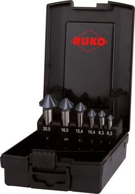 Produktbild von RUKO ULTIMATECUT Kegelsenker 4S BOOST, HSS-Co 5, ähnlich DIN 335, 90°, 3-Flächenschaft - 6-tlg.