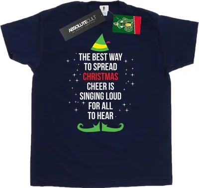 Produktbild von Elf - "Christmas Cheer" T-Shirt für Herren BI23821 (XL) (Marineblau)