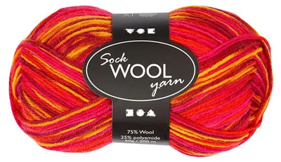 Image de Sokkengaren Rood/Oranje, 200 cm