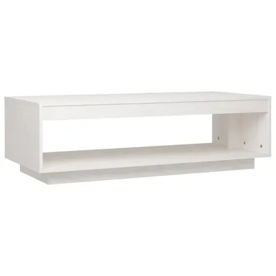 Immagine prodotto di vidaXL Tavolino bianco 110x50x33,5 cm in legno di pino massiccio
