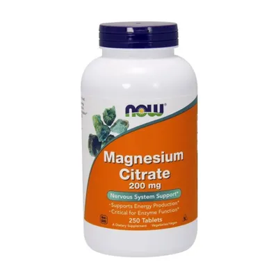 Produktbild von NOW Foods Magnesium Citrate 200 mg 250 Tabletten 1370
