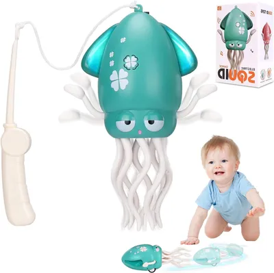 Produktbild von RC Oktopus Spielzeug mit Musik & LED Licht, tanzender elektrischer Oktopus, Auto Hindernisvermeidung, USB wiederaufladbar, interaktives Geschenk für Kinder
