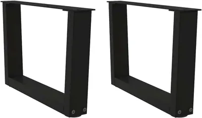 Produktbild von Tischbeine in V-Form, 2 Stück, schwarz, 50 x (30–31,3 cm) aus Stahl
