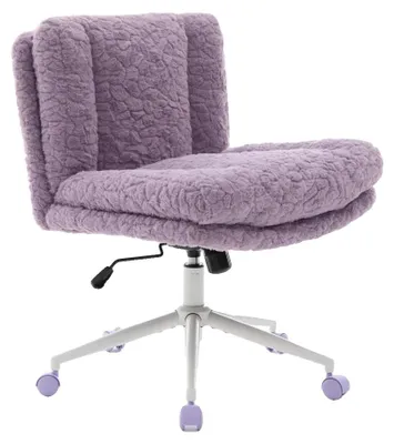 Immagine prodotto di Sedia da ufficio, regolabile in altezza, base in metallo, viola