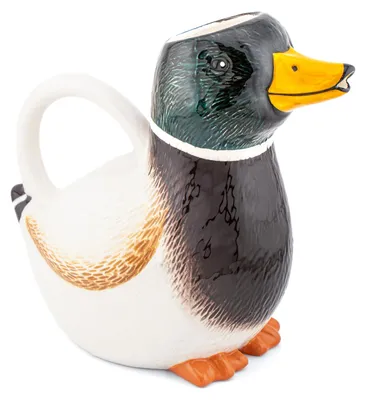 Wilde-Enten-Gießkanne aus Metall, grün, 1 Stück