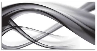 Produktbild von ARTland Wandbild Alu für Innen & Outdoor Abstrakte Komposition (s/w) Größe: 60x30 cm