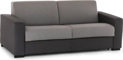 Produktbild von Festes Sofa Desteve, 2-Sitzer-Sofa, 100%  Italy, Wohnzimmersofa aus gepolstertem Stoff, mit Standard-Armlehnen, Cm 180x95h90, Grau und Anthrazit