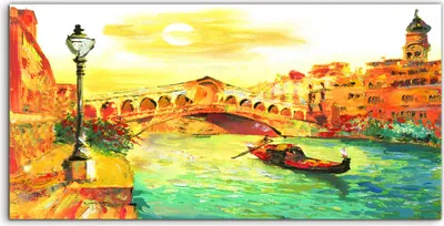 Produktbild von Coloray Acrylbild 100x50  Wandbild Acrylbilder Foto Gemälde Venedig Italien Stadt