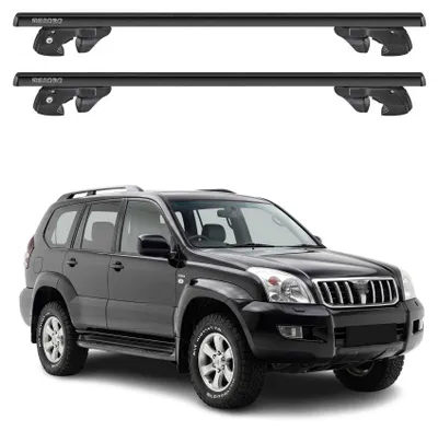 Produktbild von Dachträger für Toyota Land Cruiser Prado J120 2002-2009 Alu 90kg Schwarz 2x, KI-generiertes Bild