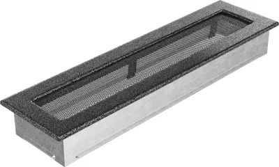 Zdjęcie produktu dla Kratka wentylacyjna kominkowa 11x42 czarno-srebrna