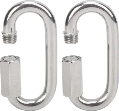 Produktbild von M8 Edelstahl-Schraubverschluss-Karabiner mit Schnellverschluss und Sicherheits-Schnappverschluss