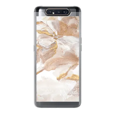 Produktbild von MuchoWow® Handyhülle Schutzhülle Hülle für Samsung Galaxy A80 Wasserfarbe - Gold - Braun Silikon Softcase Handy Hülle - Schutzdeckel