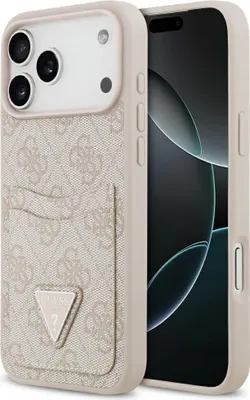 Produktbild von Guess 4G Double Card Triangle Etui für iPhone 17 Pro Max rosa