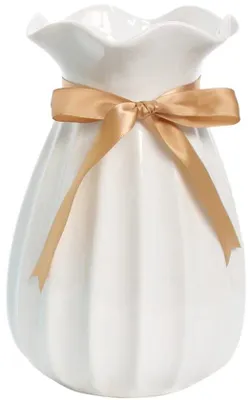 Image de Vases de table modernes en céramique, 19 cm de haut, blancs