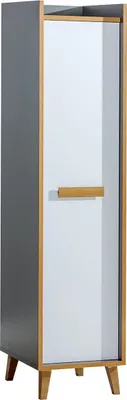 Produktbild von Furniture24 Schrank WERSO W-2, mit 3 Einlegeboden und Kleiderstange, 1 Türiger Drehtürenschrank, Regal mit Tür, Hochschrank, Wohnzimmerschrank, Jugendschrank