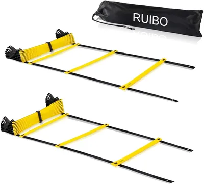 Imagen del producto de Escalera de velocidad de 6 metros con 12 peldaños ajustables para entrenamiento de fútbol y otros deportes