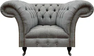 Immagine prodotto di Poltrona in tessuto per il soggiorno Chesterfield Tappezzeria Grigio