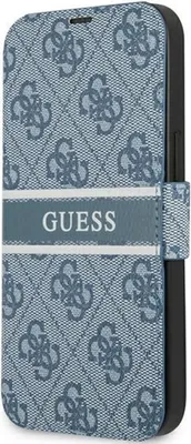 Produktbild von Guess GUBKP13L4GDBL iPhone 13 Pro / 13 6,1" blau/blaues Buch 4G Stripe Schutzhülle