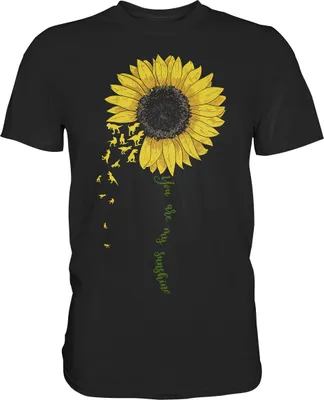 Produktbild von Dinosaurier Sonnenblumen T-Shirt Dino Garten Motiv Gärtner Geschenk – Black / M