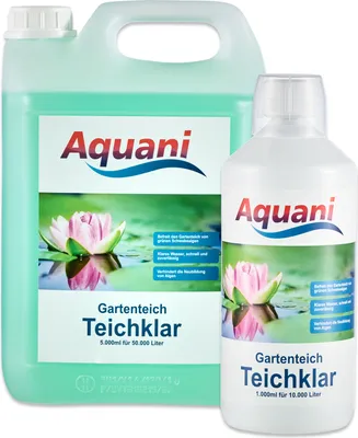 Produktbild von Aquani Teichklar 1000ml Algenmittel gegen grünes und trübes Wasser im Teich