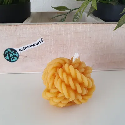 Zdjęcie produktu dla Świeca z wosku pszczelego Świeca z motka wełny 4 cm