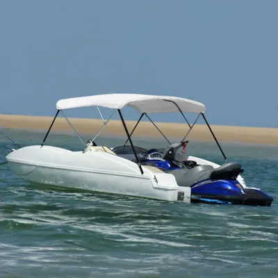 Obrázek produktu pro vidaXL Bimini Top se 3 příčlemi Weiß 183x140x137 cm