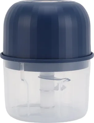 Obrázok produktu pre Česnekový sekáčik s 3 čepeľami Multifunkčný elektrický sekáčik na cesnak s objemom 260 ml na cibuľu, zázvor, chilli a orechy, modrý