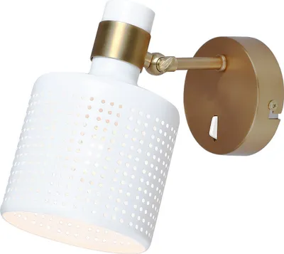 Zdjęcie produktu dla Kinkiet nowoczesny Alberta złoto-biały 1xE27x 9W metal wym:18,5x12x18,5cm IP20 Rabalux