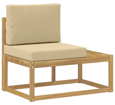 Image de Canapé d'extérieur VidaXL, blanc, 91 x 63 x 73 cm, bois massif d'acacia