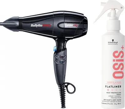 Zdjęcie produktu dla BaByliss PRO Caruso HQ 2400W BAB6970IE + Schwarzkopf Osis Flatliner Spray termoochronny 200ml