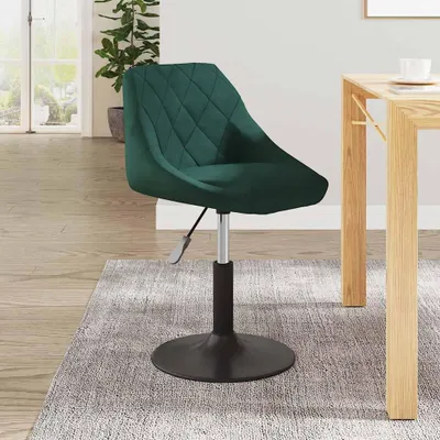 Image de vidaXL Chaise de salle à manger vert foncé velours