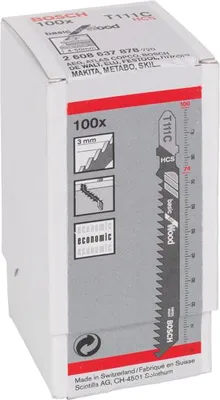 Produktbild von Stichsägeblatt T 111 C Basic for Wood, 100er-Pack