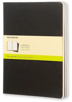 Produktbild von Moleskine Cahier Extra Large blanko schwarz. 3er Pack