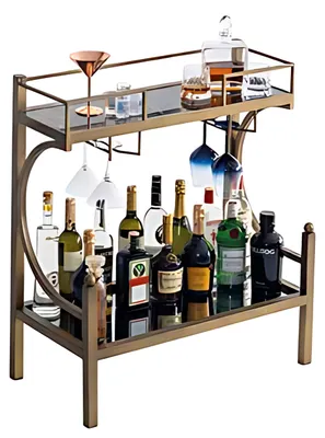 Produktbild von Eleganter Bar Tisch mit Marmorimitation – stilvoll servieren Barschrank